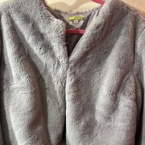 Gray Faux Fur women jacket